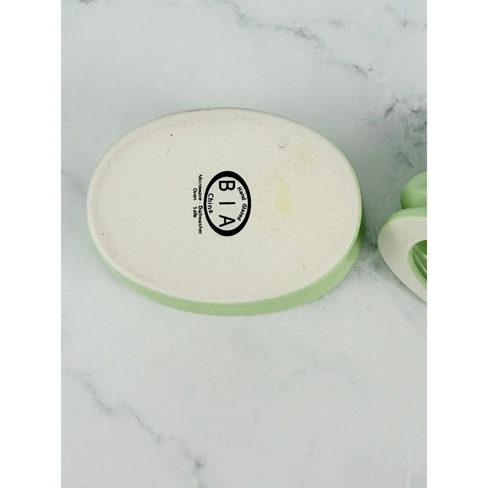 VTG BIA Green Hen Chicken Ramekin 